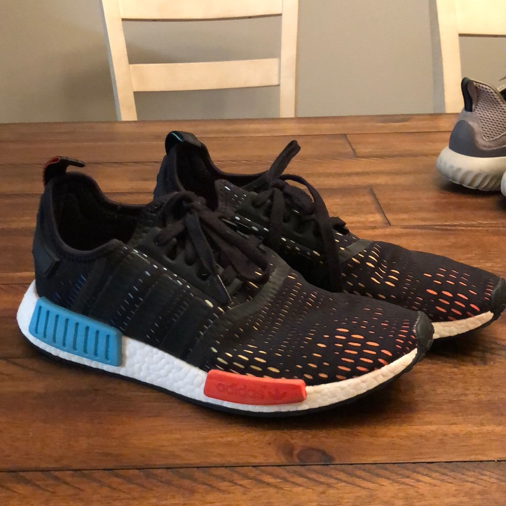 Worn ONCE, Rainbow Adidas NMD r1